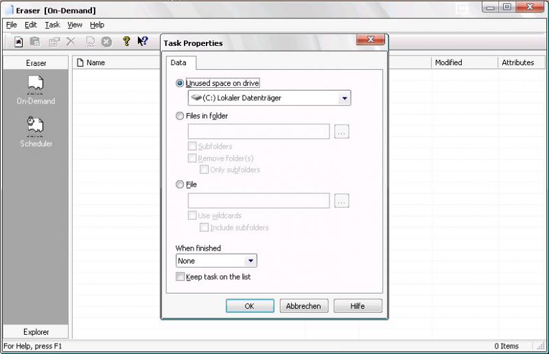 Eraser Portable 5.8.8 Mobile Tools für deinen USB Stick